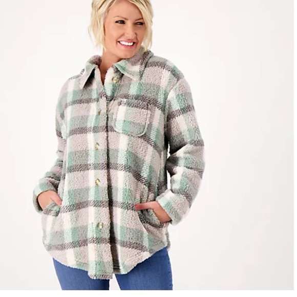 UGG Sweaters - Kookaburra by UGG plaid Sherpa cozy shacket